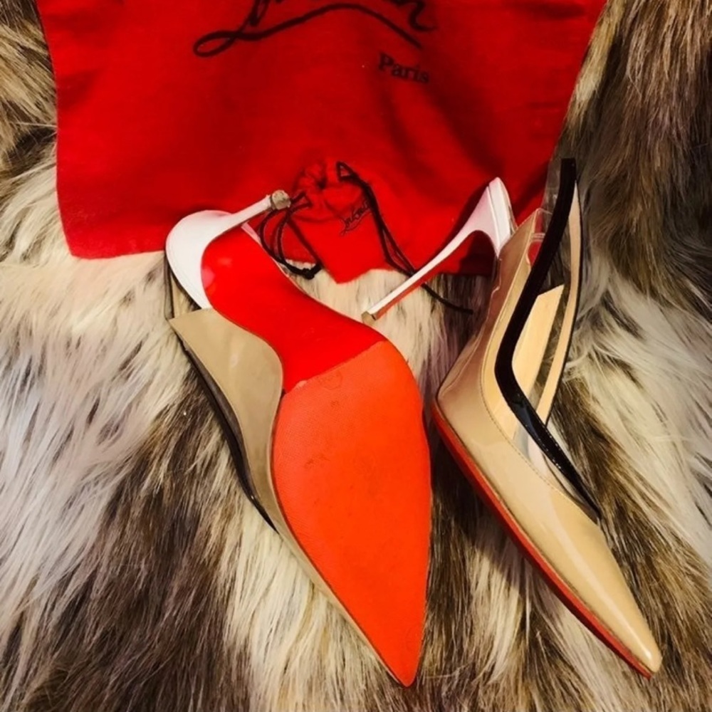PAULINA SLING 100 PATENT BEIGE - Picture 5 of 9